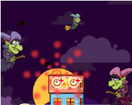 The builder halloween castle zombis HTML5 játék